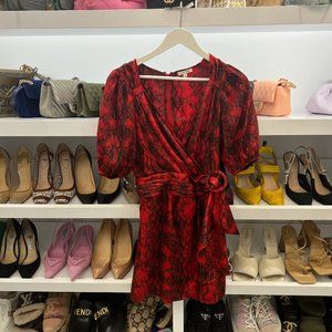 RONNY KOBO Torrey Snakeskin Mini Dress S